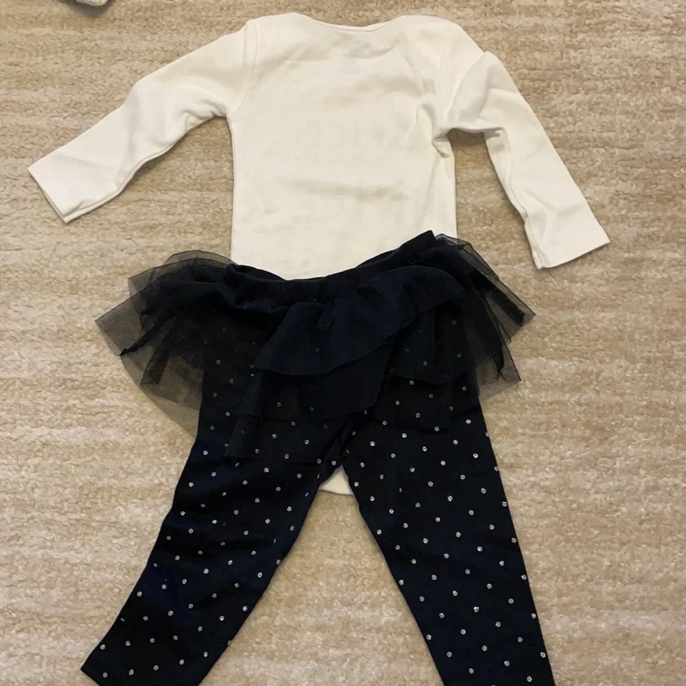 NWT Carters Baby Girl Halloween Pumpkin spice and everything outfit with tutu